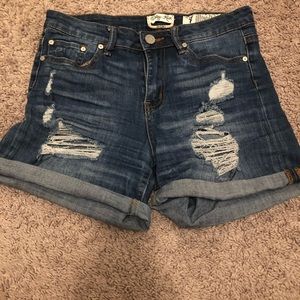 Ripped Jean Shorts